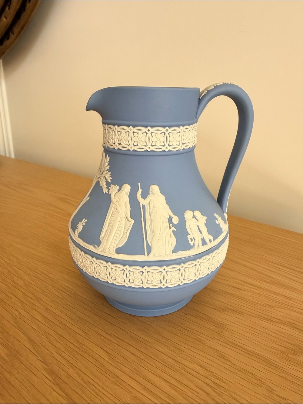 Wedgwood Blue Jasperware Pitcher